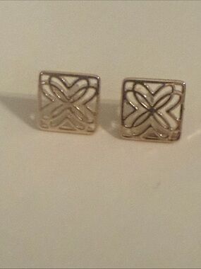 Kendra Scott Gold Square Filigree Stud Earrings